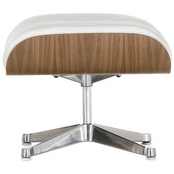 Vitra Ottoman für Lounge Chair weiß, Designer Charles & Ray Eames, 42x63x56 cm