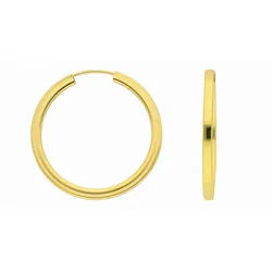 Adelia ́s Paar Creolen Damen 333 Gold Ohrringe Creolen Ø 30 mm, Goldschmuck für Damen goldfarben