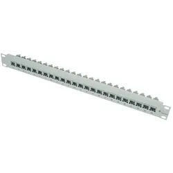 Telegärtner Telegärtner 100007007 24 Port Netzwerk-Patchpanel 483 mm (19) CAT 6a Netzwerk-Patch-Panel grau