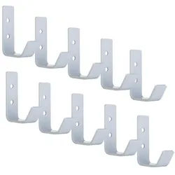 SO-TECH® Kleiderhaken Wandhaken, aus Edelstahl, 60 x 20 x 45 mm, (10-St), kleiner Jackenhaken mit abgerundeten Kanten weiß weiß