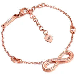 Kim Johanson Armband Infinity aus Edelstahl (1-tlg), mit funkelnden Zirkonia - Eleganz für die Ewigkeit
