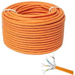 PremiumX 100m CAT 7 Netzwerkkabel Simplex LAN Kabel Ethernet Datenkabel Computer-Kabel