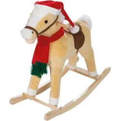 roba Schaukelpferd, mit Weihnachtsmütze & Schal, gepolstert, Sattel, Sound 1 St