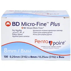 Bd Micro-fine+ Pen-nadeln 0,25x8 mm