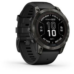 GARMIN Fenix 7 PRO Sapphire Solar Edition | Schwarz/Carbongrau Titan D