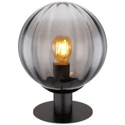 GLOBO LIGHTING Tischleuchte, Leuchtmittel nicht inklusive, Tischleuchte Beistelllampe Schlafzimmerleuchte Nachttischlampe Glas schwarz