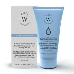 Warda skincare Hyaluronische Säure Gesicht Nackenseerum 30 ml Unisex