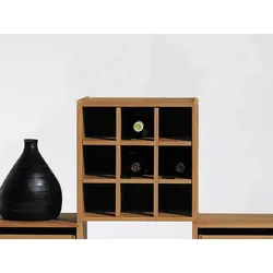 Weineinsatz für Stapelbox braun, 33x33x30 cm