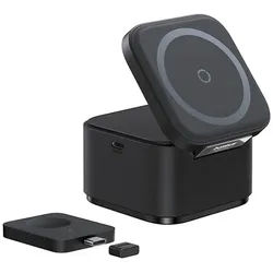MagPro 3in1 25W MagSafe Compatible Inductive Charger for Phone and Smartwatch - Black