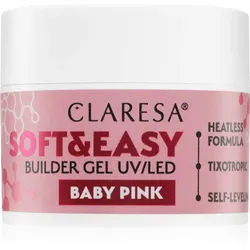 Claresa Soft&Easy Builder Gel Basisgel für Nägel Farbton Baby Pink 12 g