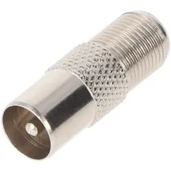 Goobay F-Adapter: F-Buchse > Koax-Stecker - Adapter-Stecker aus Zink