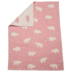 Babydecke Lena, DAVID FUSSENEGGER, süße Kuscheldecke aus 100 % Bio Baumwolle rosa