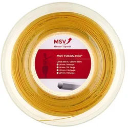MSV Tennissaite Focus Hex (Haltbarkeit+Spin) gelb 200m Rolle