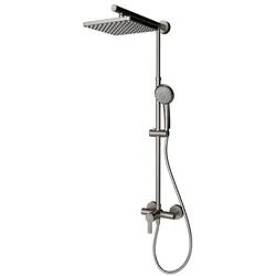 SCHULTE Duschsystem »DuschMaster Classic«, edelstahlfarben, HxLxT: 155,4 x 155,4 x 43,4 cm - silberfarben