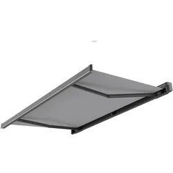 Spettmann SUNLITE Vollkassettenmarkise mit Funkmotor rechts und LED-Beleuchtung 400x300cm Gestellfarbe anthrazit Dessin uni beige