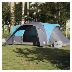 furnicato Faltzelt Familienzelt Kuppelzelt Blau 494x370x190 cm wasserdicht für 6, (1 tlg) blau