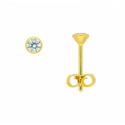 Adelia ́s Paar Ohrhänger Damen Goldschmuck, 585 Gold mit Zirkonia Goldschmuck für Damen goldfarben