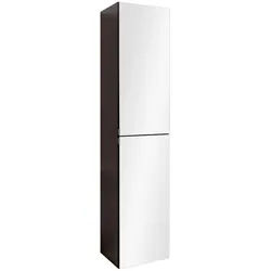 Xora Hochschrank , Graphitfarben , Holzwerkstoff , 4 Fächer , 40x180x35 cm , Made in Germany , hängend, Typenauswahl , Badezimmer, Badmöbel, Hochschränke