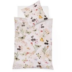 Fleuresse Mako-Satin Bettwäsche 240x220 Schmetterling Rosen Blüten 114346-4