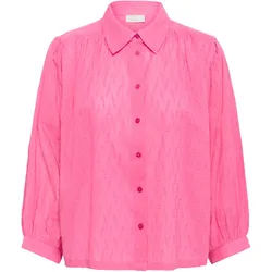 Langarmhemd KAFFE "Langarm - Hemd KAgabriela", Damen, Gr. 44, N-Gr, pink power, Obermaterial: 100% Baumwolle CO., Hemden