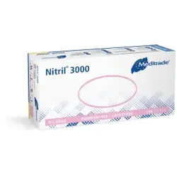 Meditrade Nitril® 3000 Untersuchungshandschuh, Puderfreier und unsteriler Nitrilhandschuh, 1 Karton = 10 Packungen à 100 Stück, Größe XL