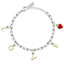 La Petite Story Armband Pùvabný ocelový náramek s pøívìsky Love LPS05ASD34