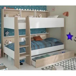 Parisot Etagenbett Cover (Hochbett inklusive Bettschubkasten, 2 Liegeflächen je 90 x 200 cm), kein Lattenrost erforderlich
