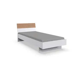 freiraum Bett Rügen, in WEISS + AKUSTIKLAMELLEN ARTISAN NB - 96x85x210cm (BxHxT)
