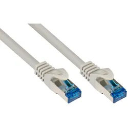 GOOD CONNECTIONS Patchkabel Ethernet Netzwerkkabel, RJ45 Stecker gerade, RJ45 Stecker gerade (200 cm) grau