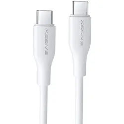 COFI 1453 65W USB-C zu USB-C 2.4A Schnellladekabel weiß USB-Kabel, (200 cm) weiß