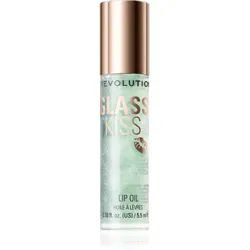 Revolution Glass Kiss Glitzeröl für Lippen Farbton Pixiedust Green 5.5 ml
