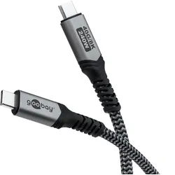 GOOBAY USB-C Kabel 74210 USB4 240W 1m 40Gbit/s Textilmantel