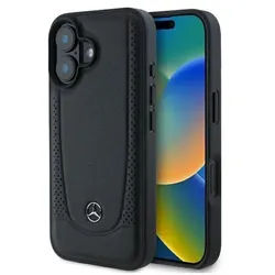 Leather Urban Case for iPhone 16 Plus - Black