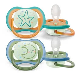 Philips Avent® Ultra Air Nighttime Schnuller 18M+ Leuchtend 2 Stück