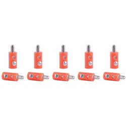 Viessmann Modelleisenbahn-Stecker Viessmann 6875 Querlochstecker Bananenstecker orange, 10 Stück