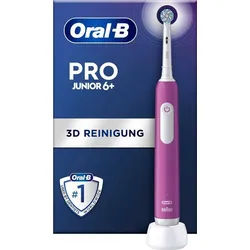 Oral-B Elektrische Zahnbürste Oral-B Pro Junior Elektrische Zahnbürste, Lila, Aufsteckbürsten: 1 St., Drucksensor lila