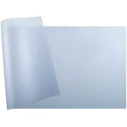 Exacompta 29640E Schreibunterlage Crystal,aus Weich-PVC, eine glatte und eine genarbte Oberfläche, Format 43 x 90 cm, farblos, wird gerollt geliefert