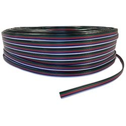 ENERGMiX LED Stripe 1m LED RGB Kabel 4-adrig Verlängerungskabel, Anschlusskabel Flachkabel 5-adrig für 12v 24v RGB-W LED Streifen