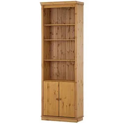 Livetastic Bücherwand , Kieferfarben , Holz , Kiefer , massiv , Holz , 5 Fächer , 74x223x37 cm , stehend , Holzmöbel, Holzregale, Bücherregale Holz