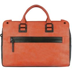 Piquadro TAU Doppelgriff-Laptoptasche mit Front-tasche red