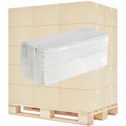 Papierhandtücher, 24,5 x 31 cm, 1-lagig, hellgrau, 1 Karton = 4.000 Blatt, Recyclingpapier in C-Falzung, 1⁄2 Palette = 16 Karton