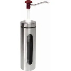 SCHNEIDER Druckknopf-Dosierspender, rund, Saucendosierer mit praktischem Druckknopf-Dosierspender, Maße: H 455 mm, Ø 100 mm, 1-fach, 2 l