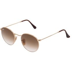 Ray-Ban RB3447 Herren-Sonnenbrille Vollrand Rund Metall-Gestell, Gold