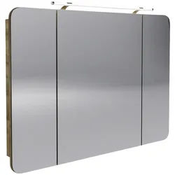 FACKELMANN Spiegelschrank »MILANO«, BxHxT: 109,9 x 78 x 15,8 cm, 6500 K, kaltweiß - grau