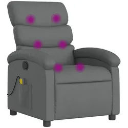 vidaXL Massagesessel, Relaxsessel Dunkelgrau Stoff