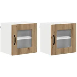 vidaXL Küchenwandschrank mit Regal 2 pcs Artisan-Eiche 40 x 31 x 40 cm