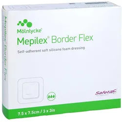 Mepilex Border Flex Schaumverb.haftend 7,5x7,5 cm