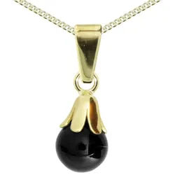 OSTSEE-SCHMUCK Kette mit Anhänger Ostsee-Schmuck Kette mit Anhänger Glocke (2-tlg) goldfarben 42 cm