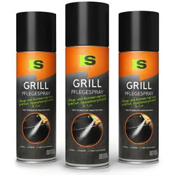 Spraytive 3x 500ml BBQ Grill Pflegespray - Konserviert Grillroste, Pfannen & Co. Grillreiniger (Made in Germany)