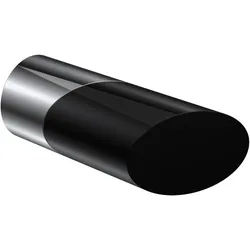 ENDSTÜCKE FÜR GARDINENSTANGEN 20 mm Ø, Verano Chrom/Schwarz, Packung 2 Stück